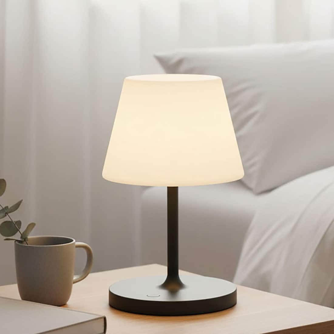 FINEAK - Outdoor Battery Operated Table Lamp Waterproof - Dark Gray