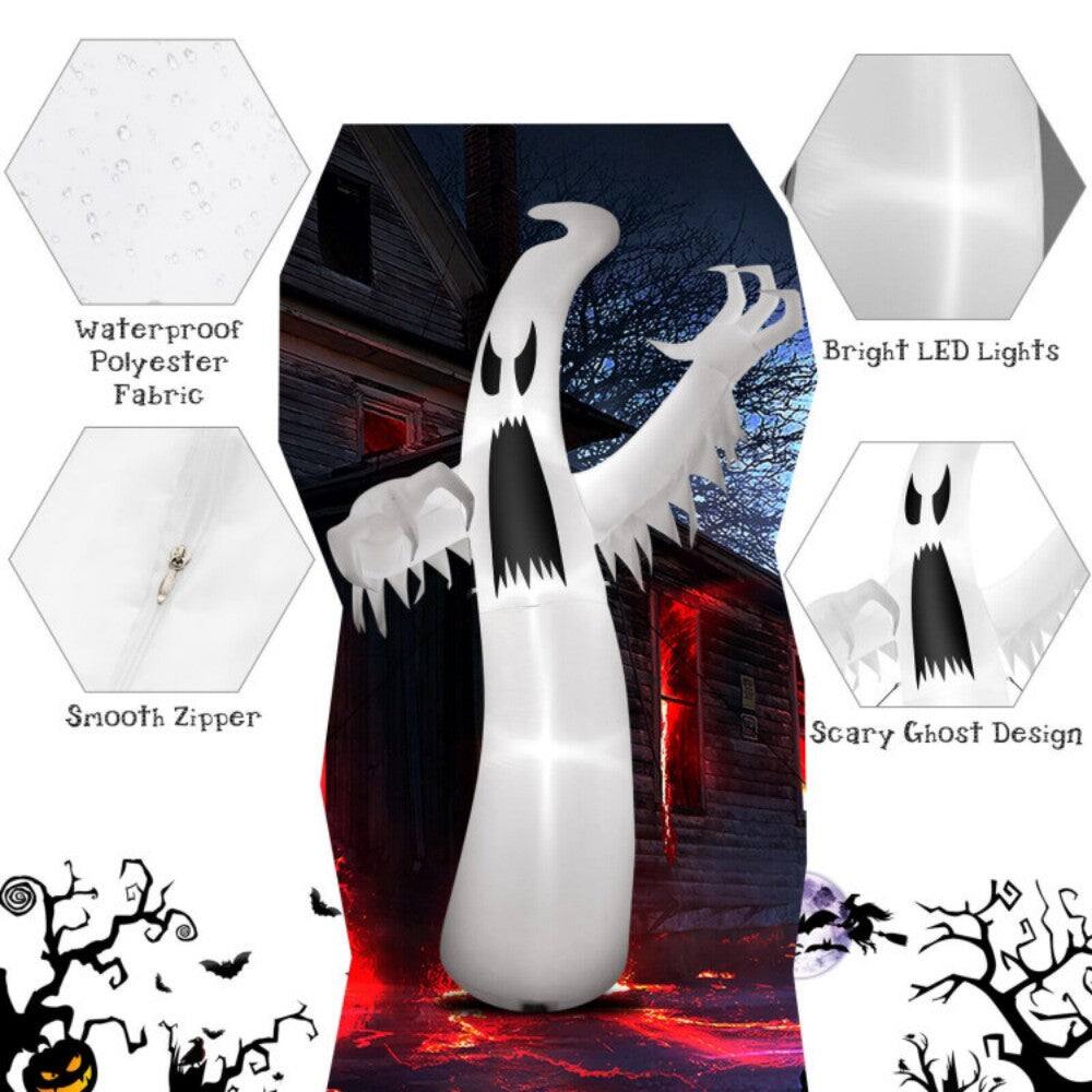 Waterproof Polyester Fabric  
Smooth Zipper  
Bright LED Lights  
Scary Ghost Design