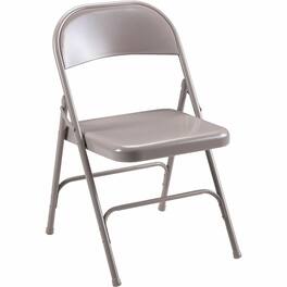 Lorell - Folding Chairs Seat Color Steel Material Frame 4 / Carton - Beige