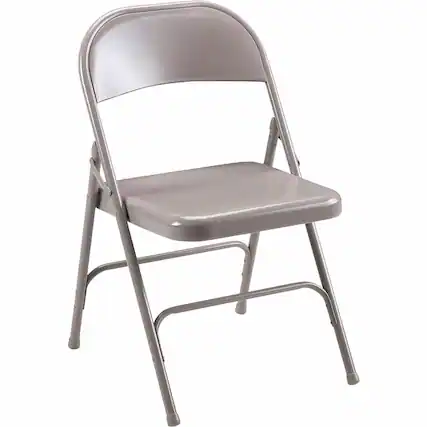 Front. Lorell - Lorell Folding Chairs Beige Seat Color Steel Material Frame 4 / Carton - Beige.