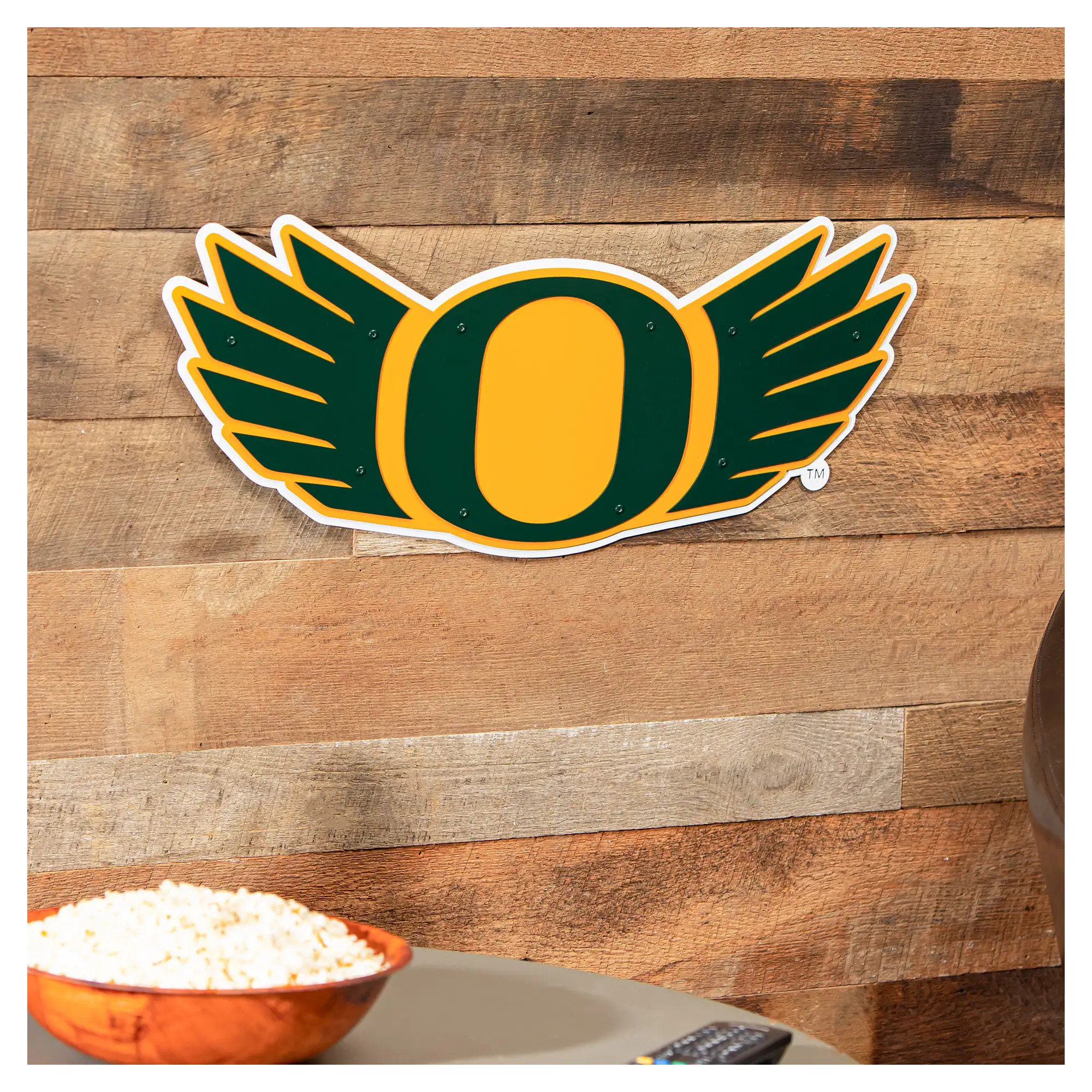 Alt View 1. Evergreen Enterprises - Oregon Ducks 23" Layered Metal Wall Art Sign - Multicolor.