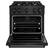 Angle. ZLINE - 30 in. Wide 4 Burner Classic Dual Fuel Steel Range with Convection Oven (CDRB-30) - Black Stainless Steel.