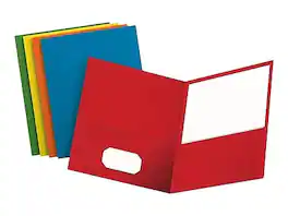 Oxford - 10 2-Pocket Paper Presentation Folder, 25/Box - Assorted Colors
