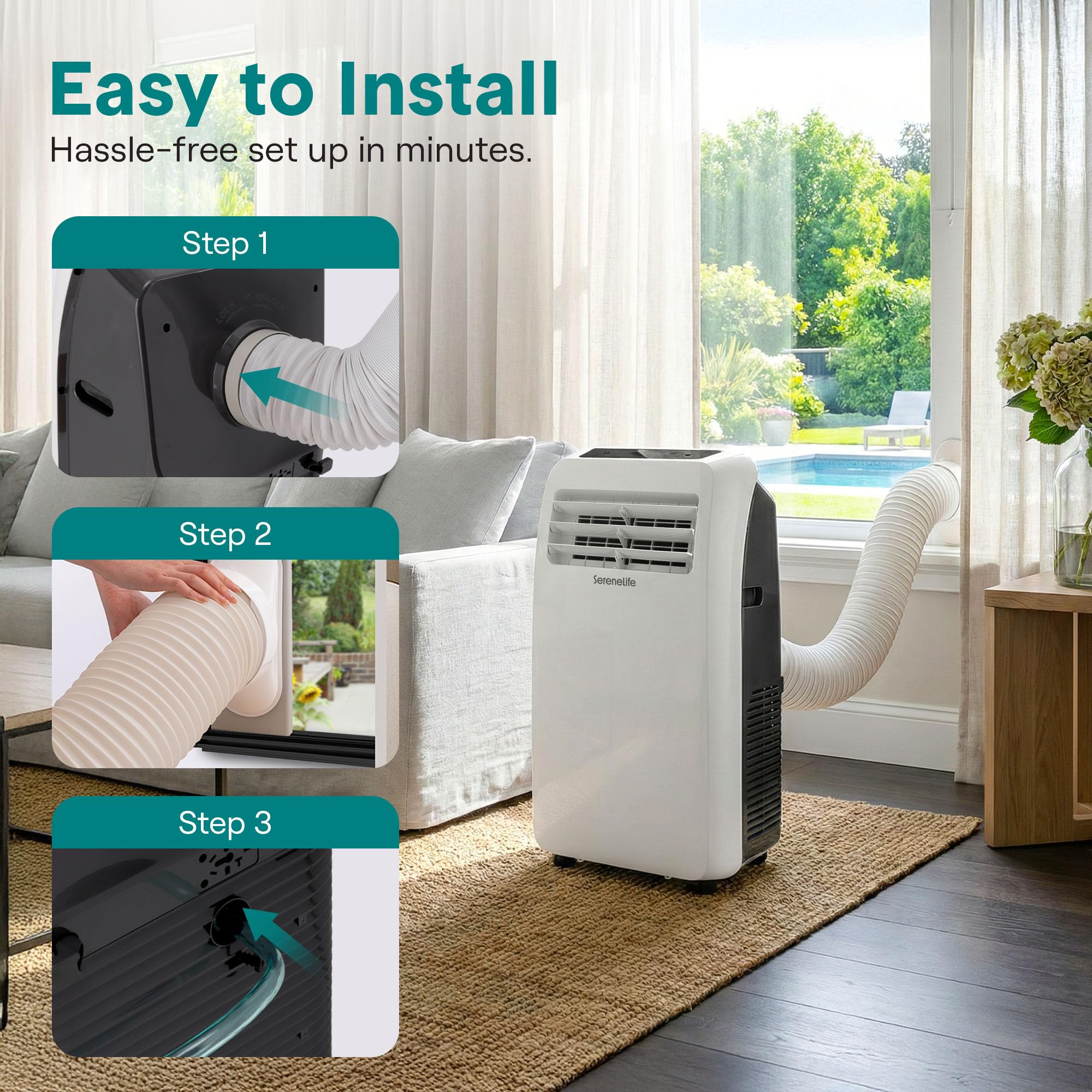 Easy to Install  
Hassle-free set up in minutes.  

Step 1  
Step 2  
Step 3