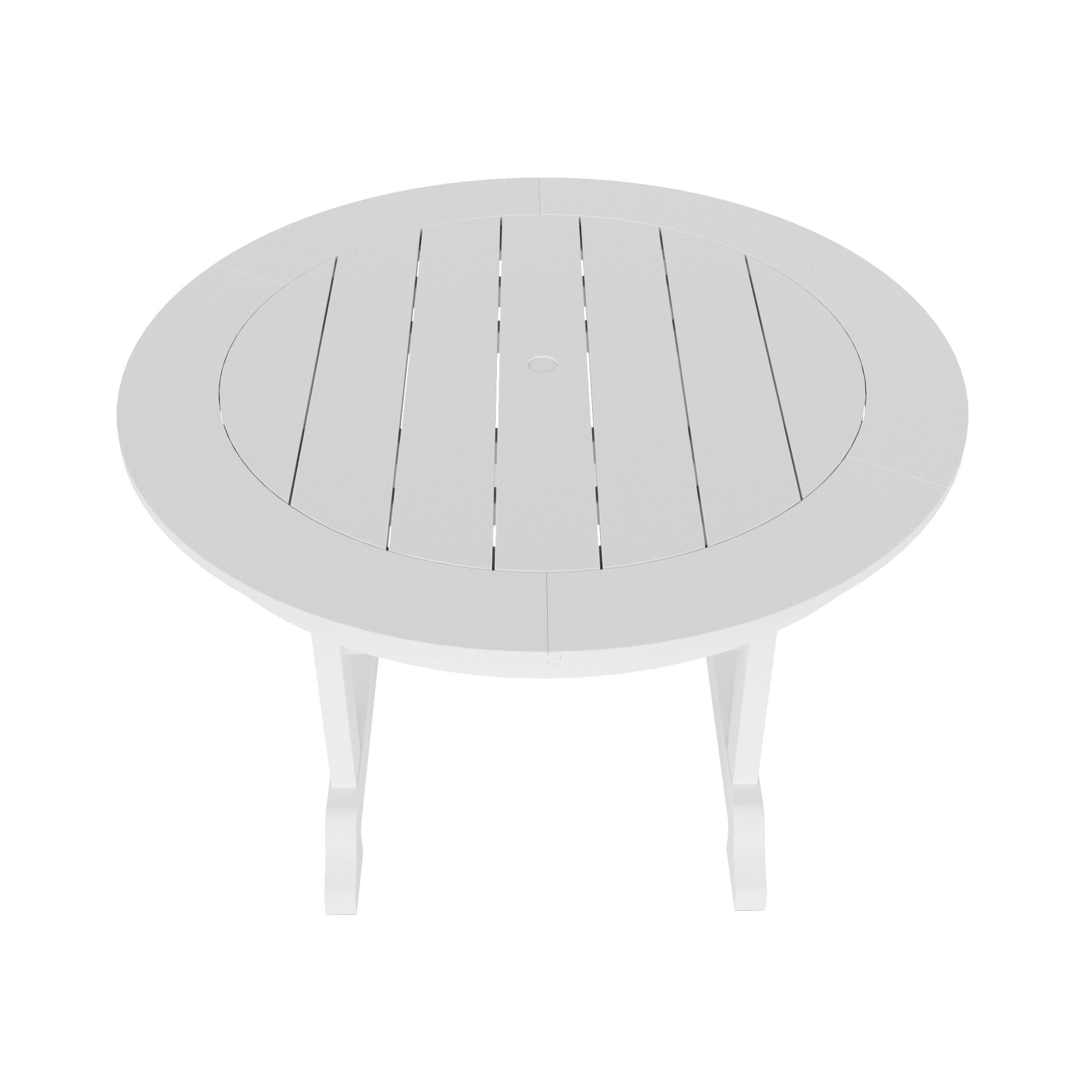 Alt View 1. WestinTrends - WestinTrends Malibu 47" Outdoor Patio Round Dining Table - White.