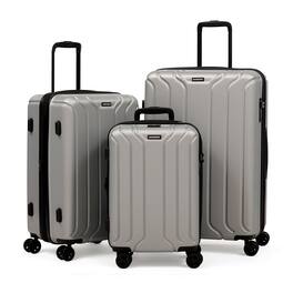 Nonstop - New York 3 Piece Set (20" 24" 28") 4-Wheel Luggage Set + 3 packing cubes - Silver