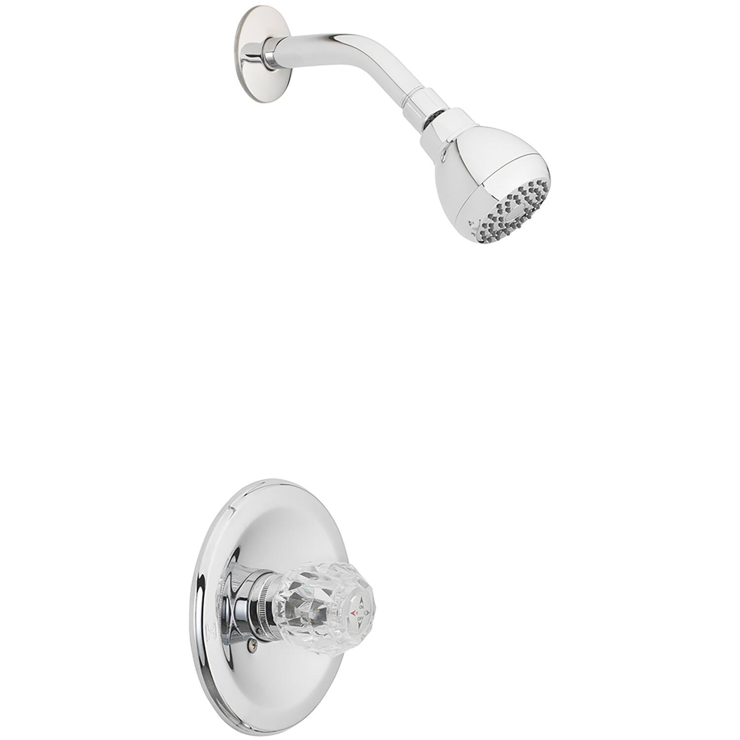 Front. OAKBROOK - OakBrook 1-Handle Chrome Shower Faucet - Silver.