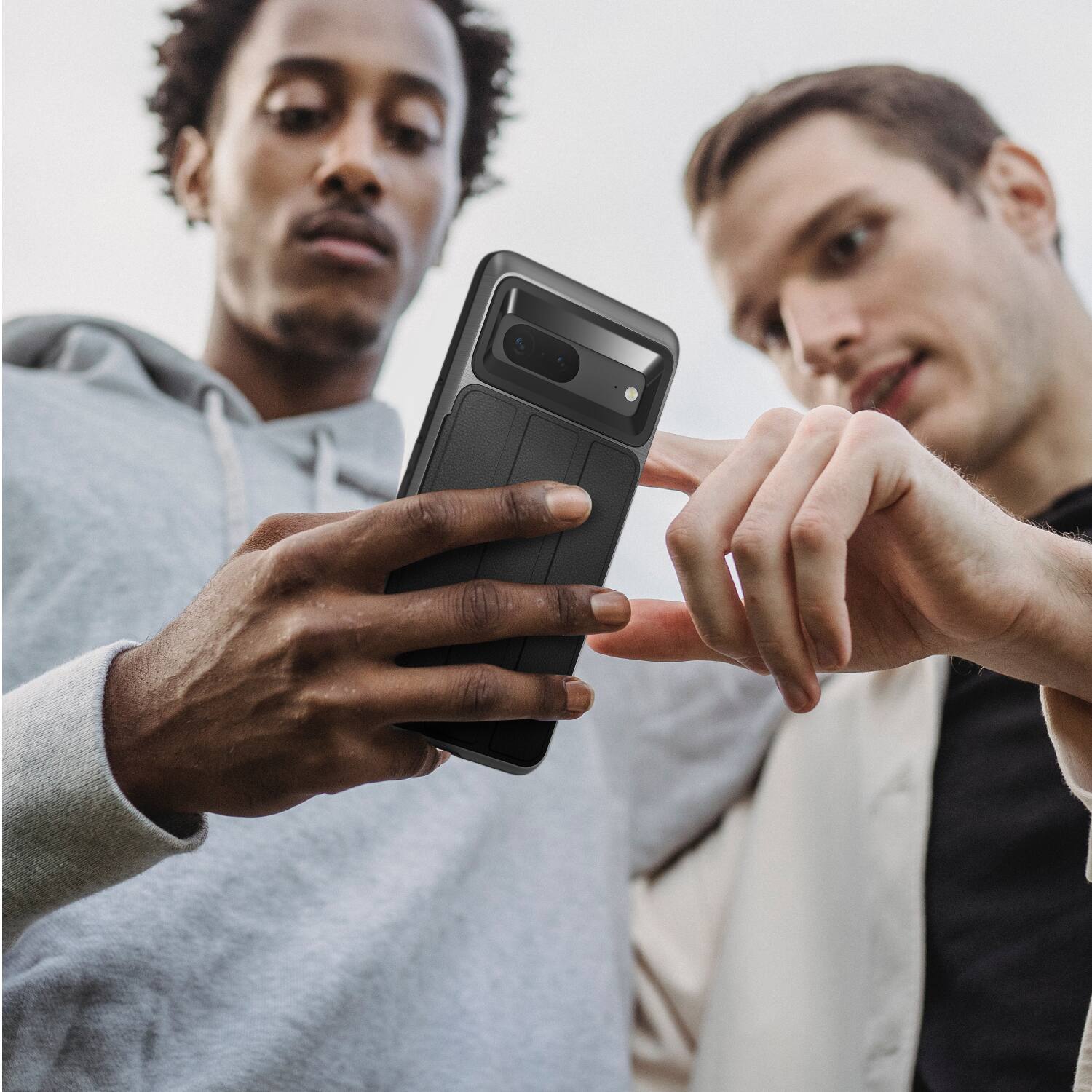 Angle. Vena - vCommute Case for Google Pixel 7 - Space Gray / Black - Black.