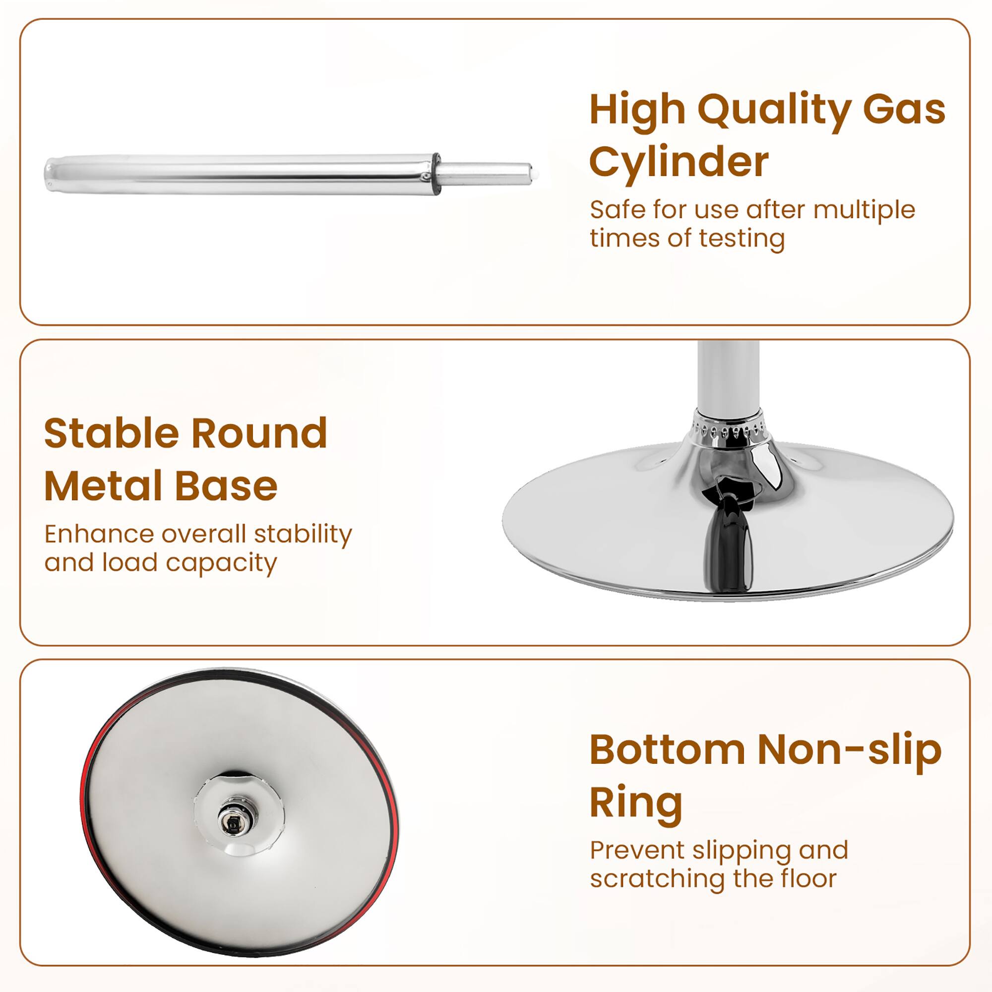 High Quality Gas Cylinder, Stable Round Metal Base, Bottom Non-slip Ring