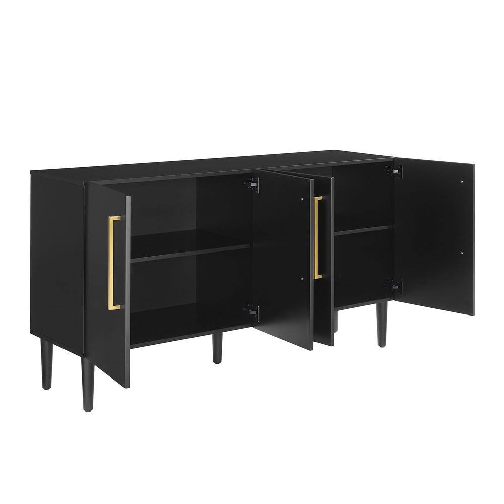 Angle. Crosley Furniture - Everett Sideboard - Matte Black.