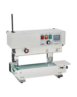 VEVOR - Continuous Bag Band Sealing Machine,0.24-0.47 in/6-12 mm Seal Width,Vertical Band Sealer Machine withDigital Temperature - Apricot color