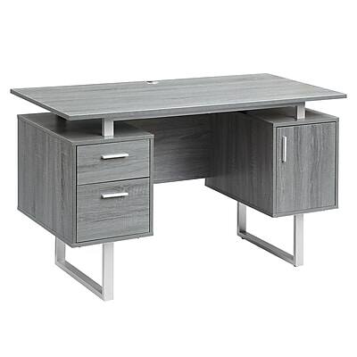 Alt View 5. Techni Mobili - 51.25"WModern Office Desk with Storage(RTA-7002-GRY) - Gray.