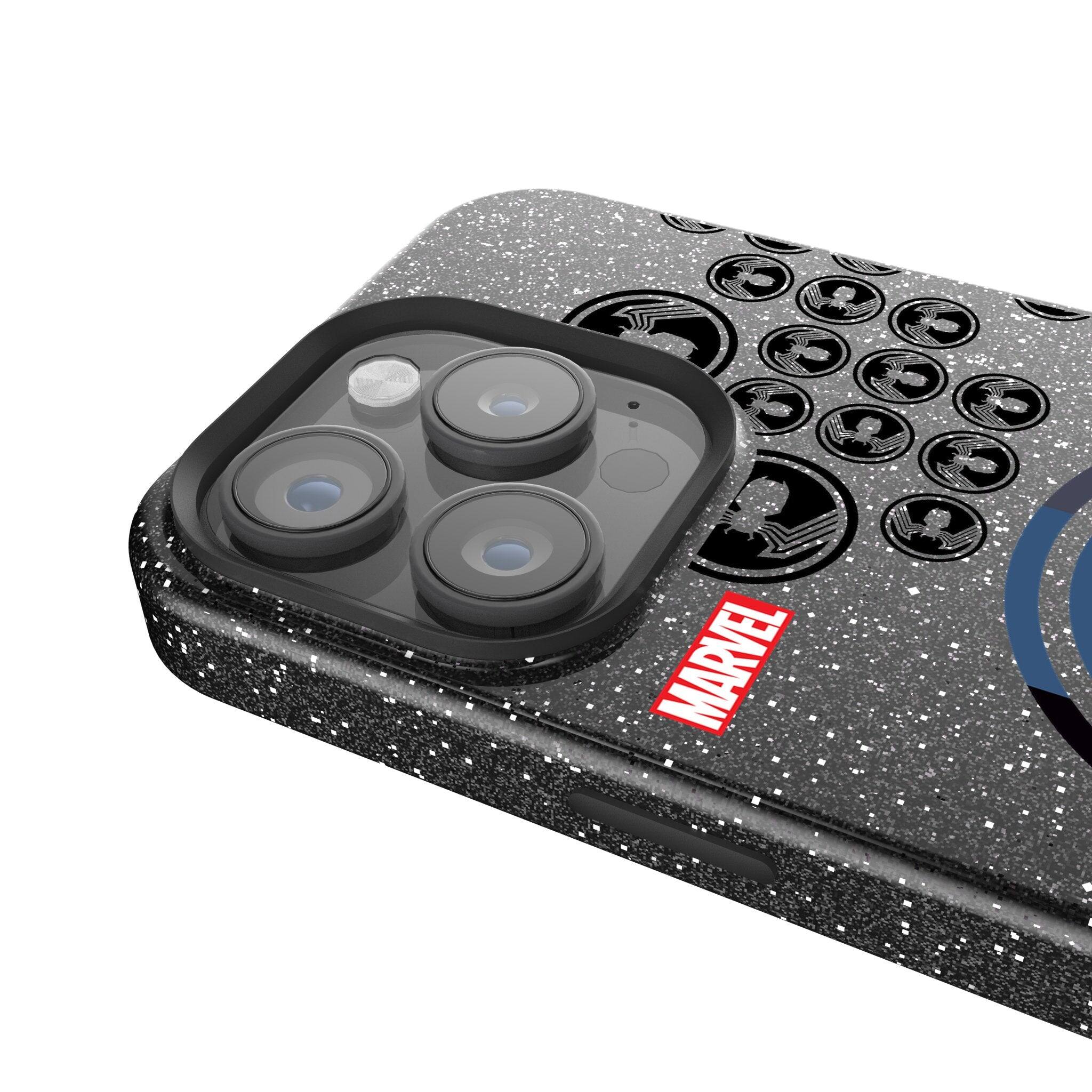 Back. Keyscaper - Marvel Sigil Black Bling Phone Case - Apple iPhone 16 Pro Max - Venom.