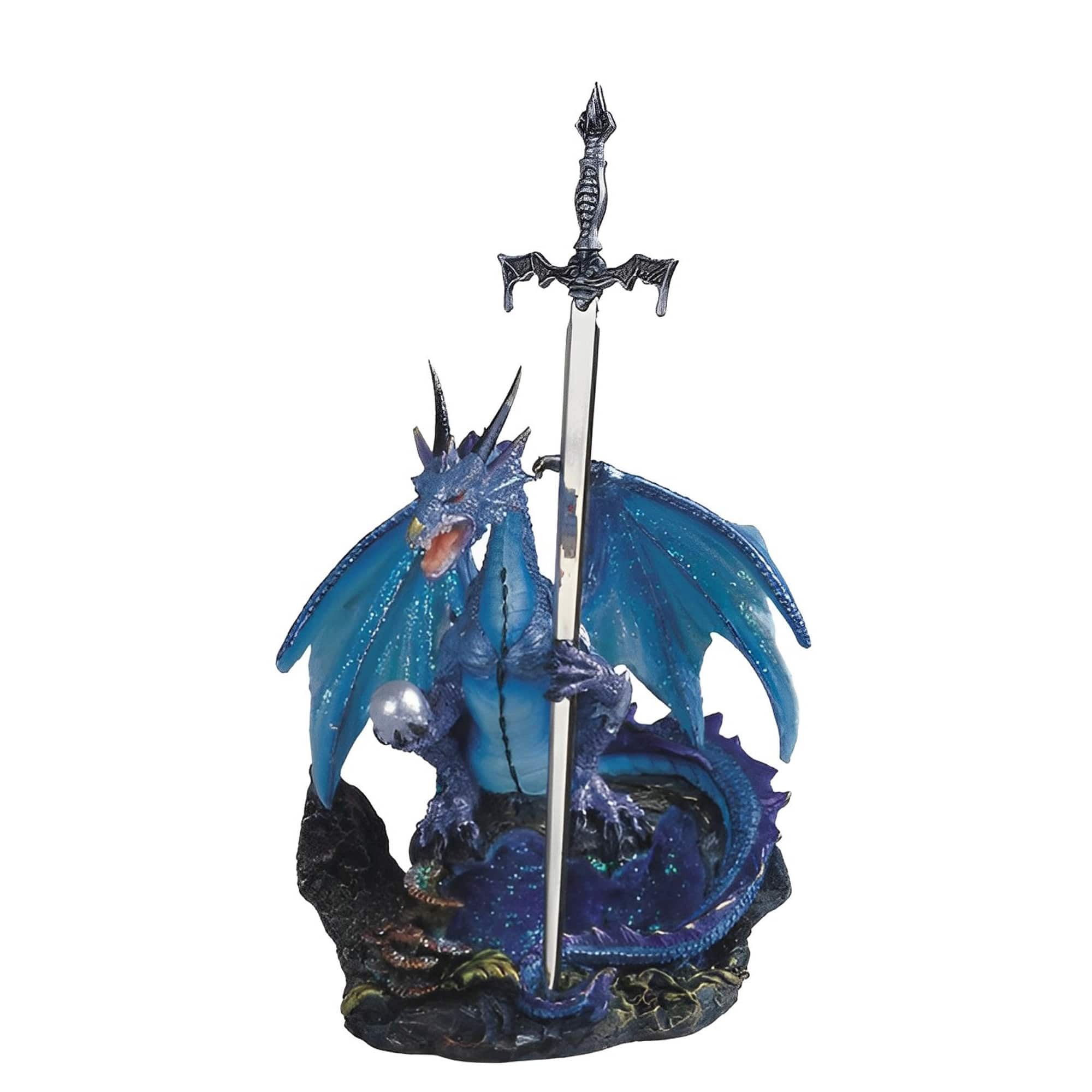 FC Design - 8"H with Sword and Pearl Figurine Statue Office Desk Tabletop Home Decor Gift - Multi-Color