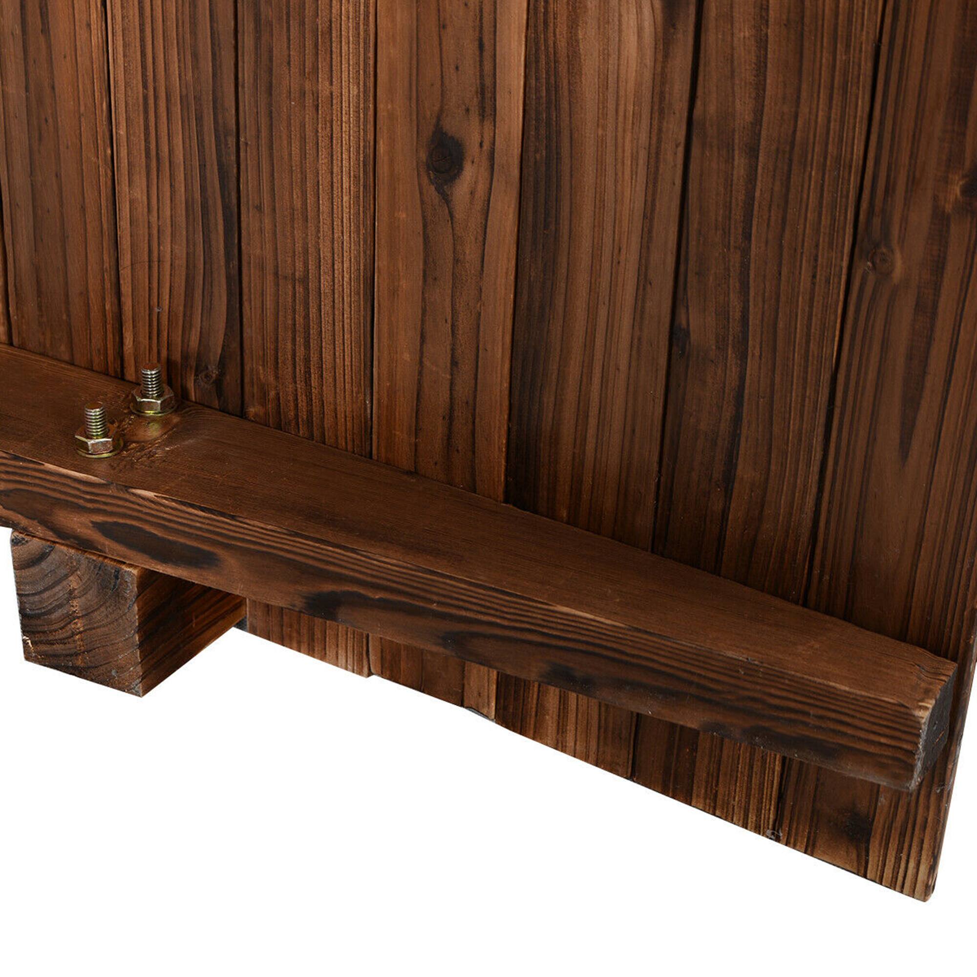 Alt View 9. Gymax - Gymax 5Ft Garden Wooden Bridge Decoration Backyard Pond w/ Safety Rails Brown - Brown.