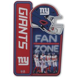 Open Road Brands - New York Giants 13" x 19.5" Fan Zone Metal Sign - Blue