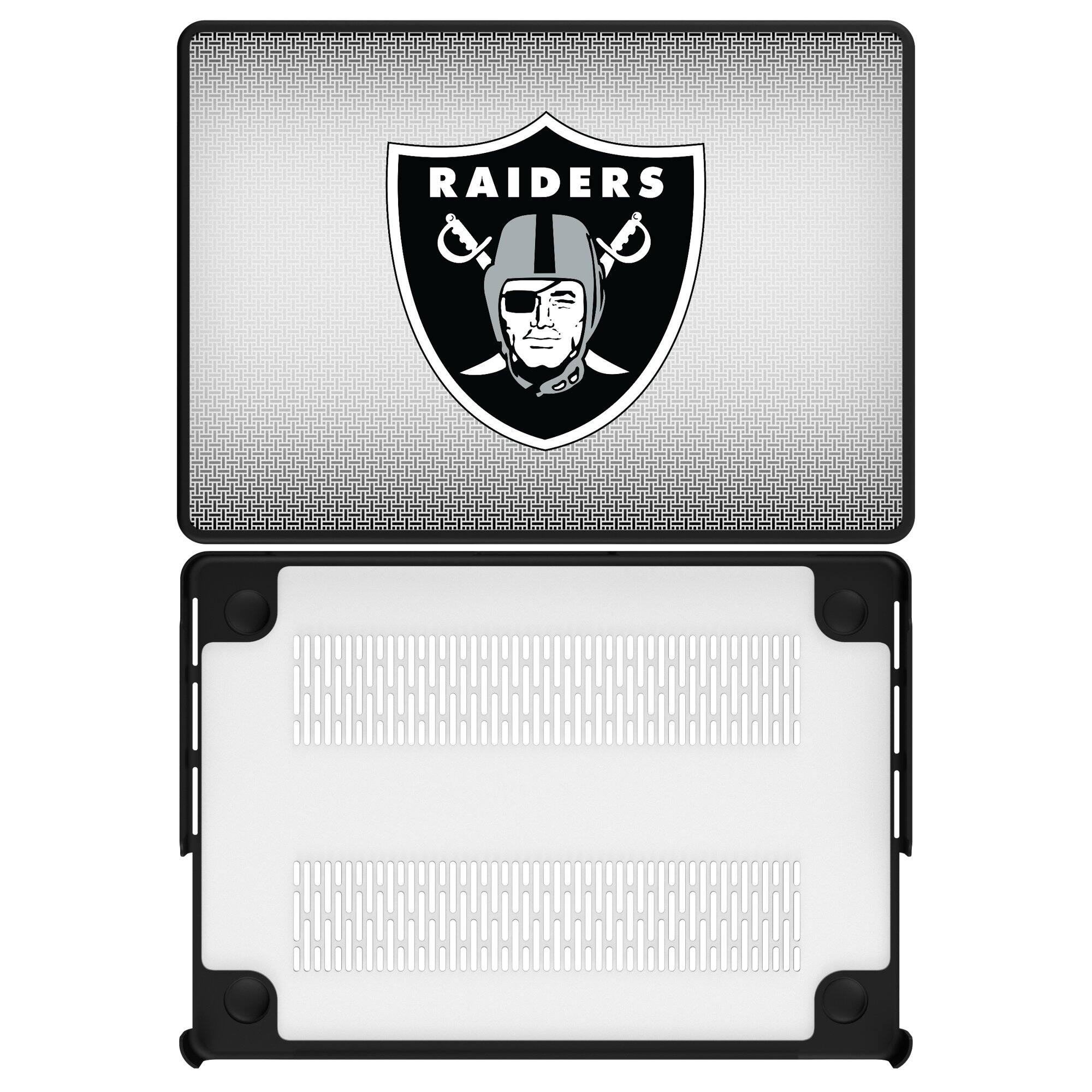 Front. Keyscaper - Las Vegas Raiders Linen MacBook Case - Air 13 in - Multicolor.
