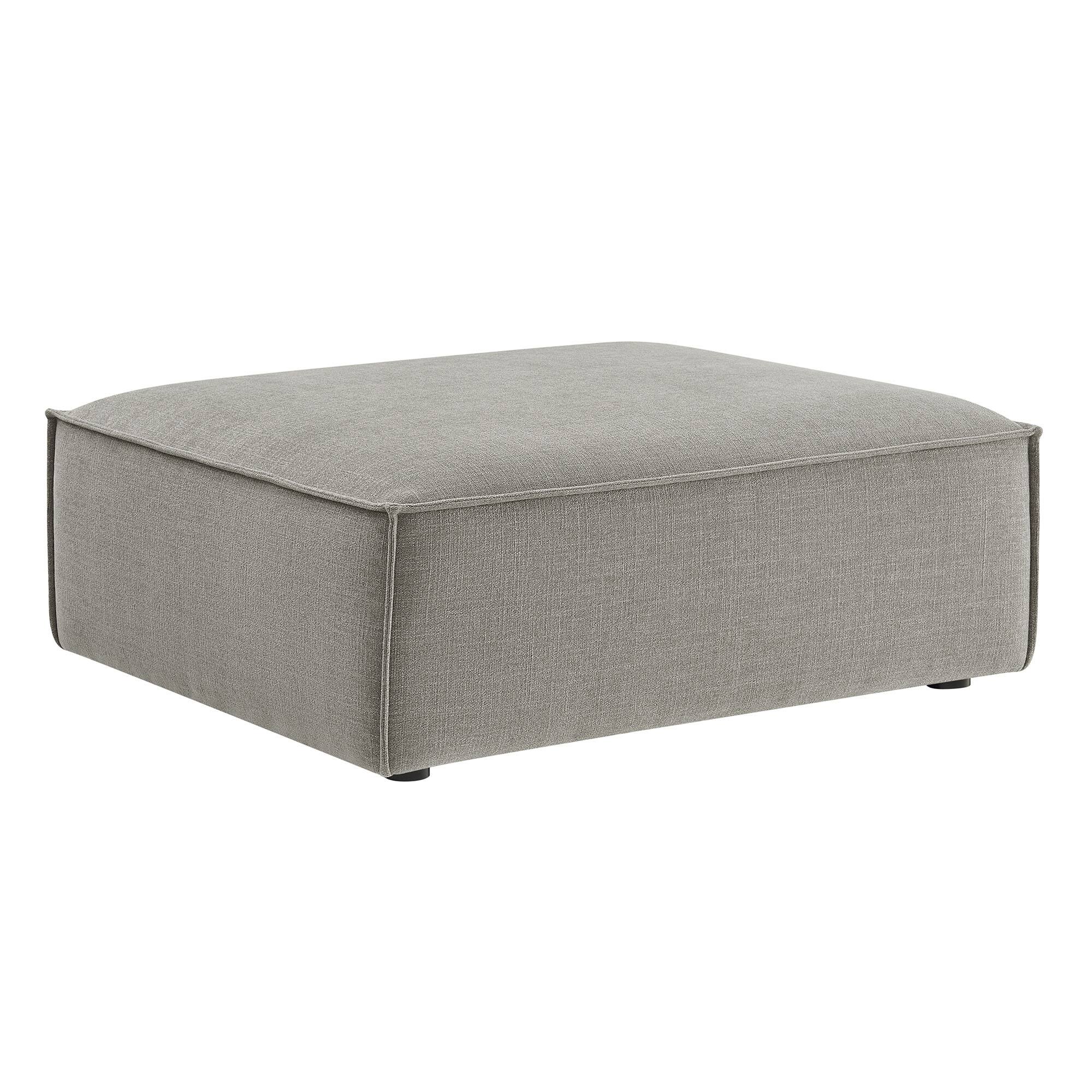 Angle. Modway - Restore Performance Fabric Upholstered Modular Ottoman by Modway - Pewter.