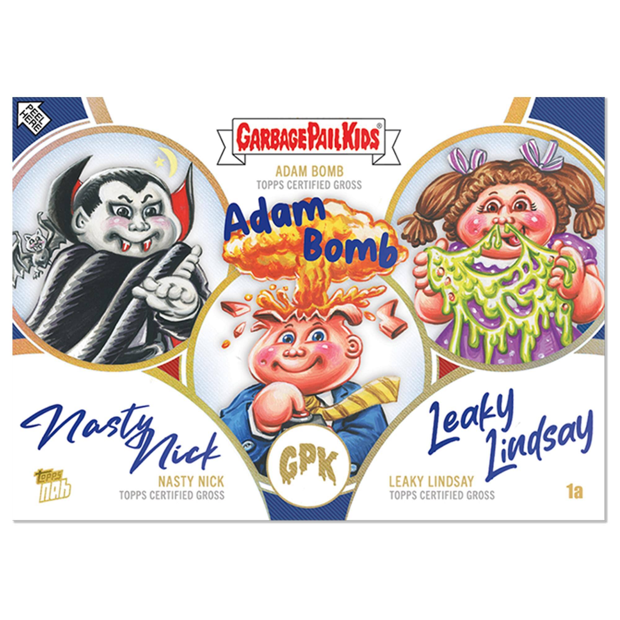 Garbage Pail Kids 2024 Topps Media Menace | Adam, Nick & Lindsay - Blue