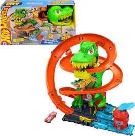 Mattel - Hot Wheels City T-Rex Blaze Battle Playset - COLLECTIBLES - Multicolor