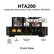 HTA200 Integrated Stereo Hybrid Tube Amplifier 200 Watts
- 1/4" TRS
- Bass Control
- Treble Control
- Headphone Output
- Input Display
- Power Switch/ Power Indicator
- VU Meters
- Source Input Selector
- Volume Control
- Front View