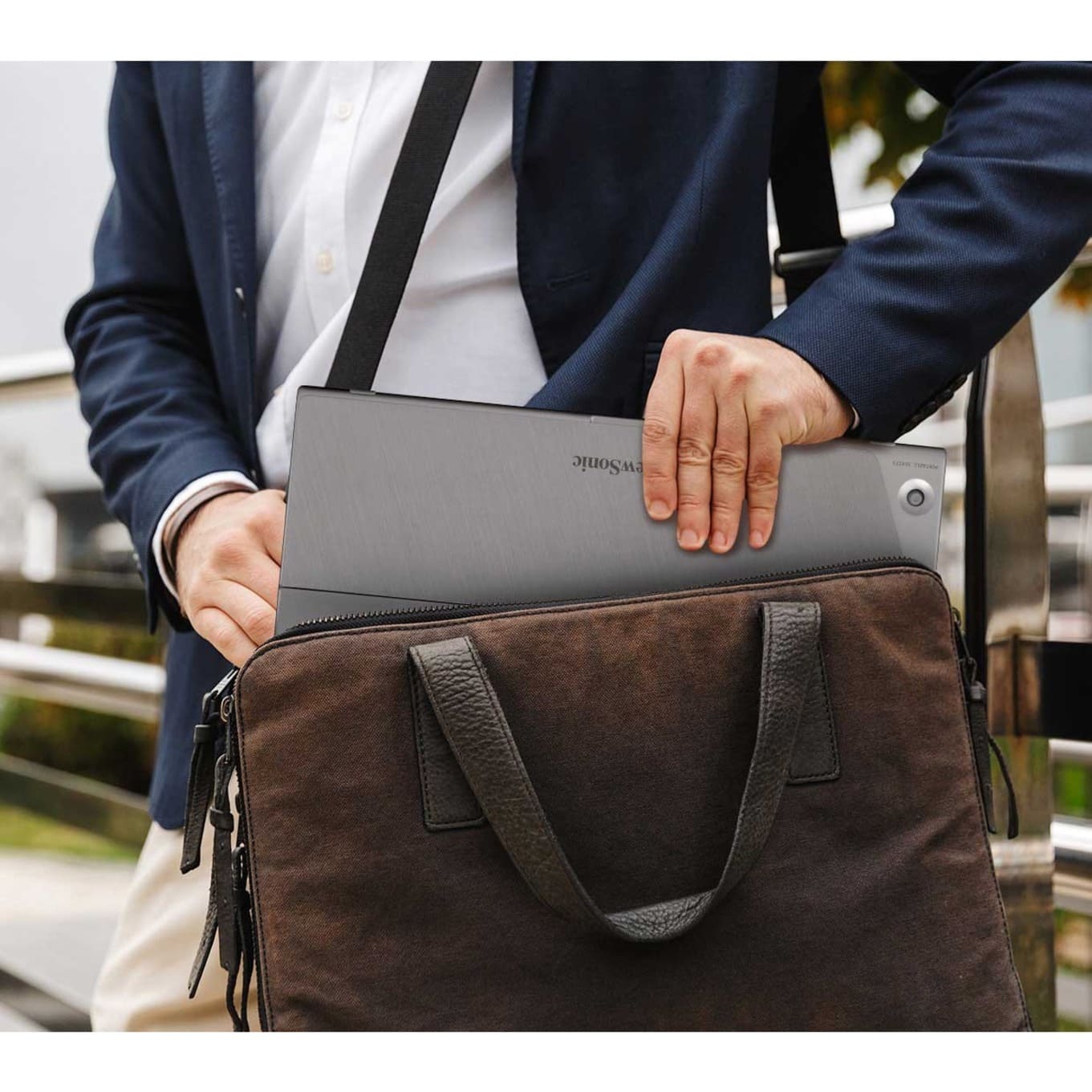 Alt View 20. ViewSonic - VG1655 15.6 LCD FHD Monitor (DisplayPort USB, HDMI) - Silver.