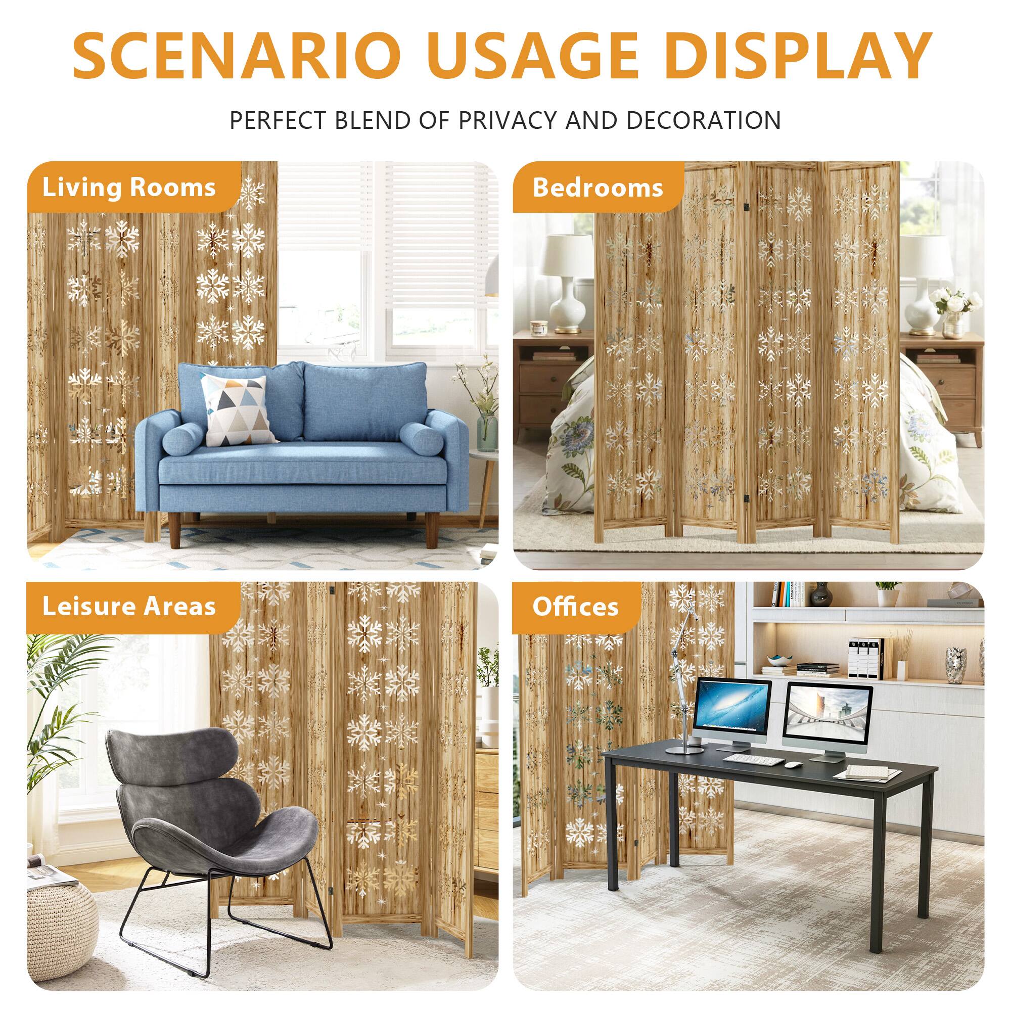 SCENARIO USAGE DISPLAY  
PERFECT BLEND OF PRIVACY AND DECORATION  

Living Rooms  
Bedrooms  
Leisure Areas  
Offices