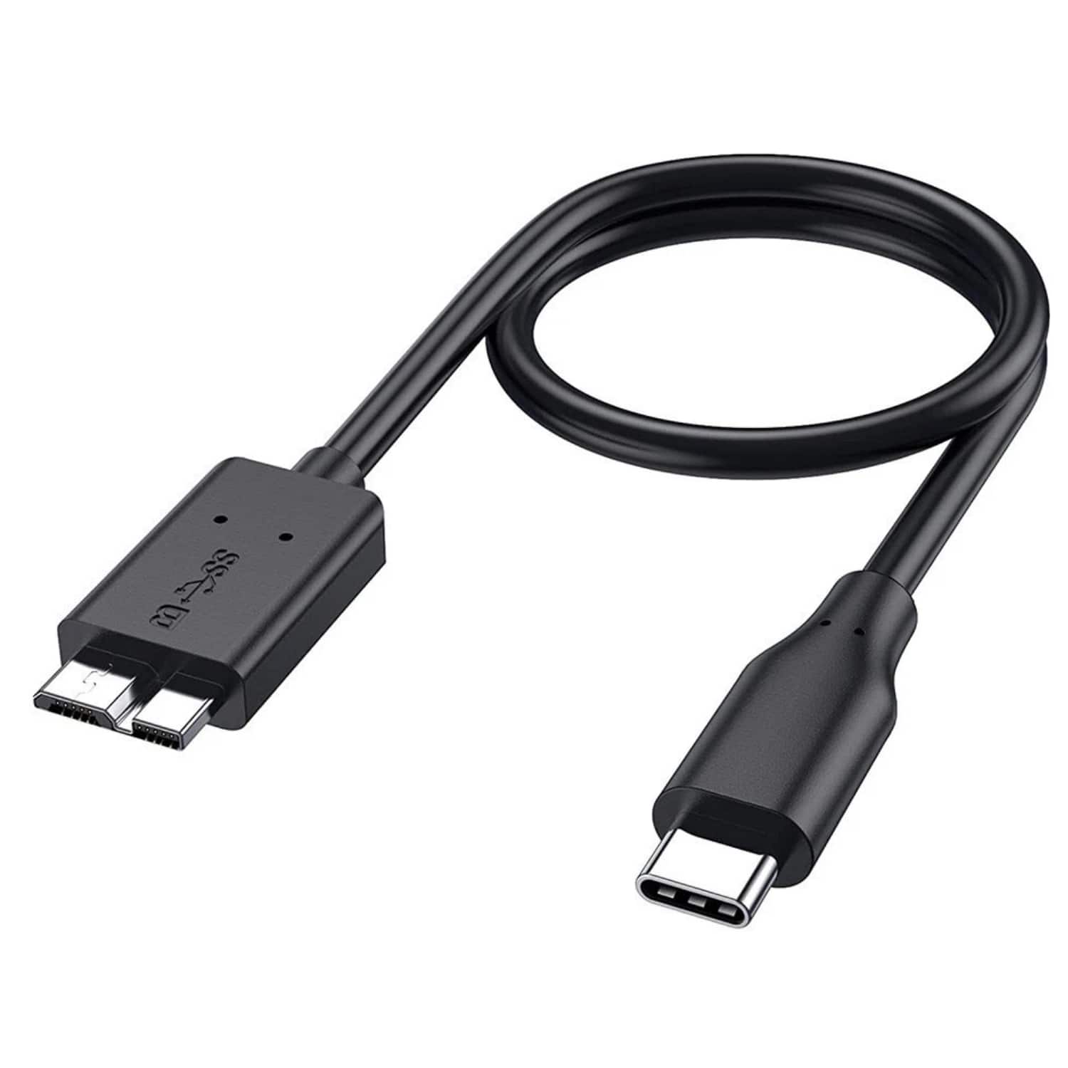 Home Collection - 3ft Micro-B to USB-C 3.1 External Hard Drive Cable