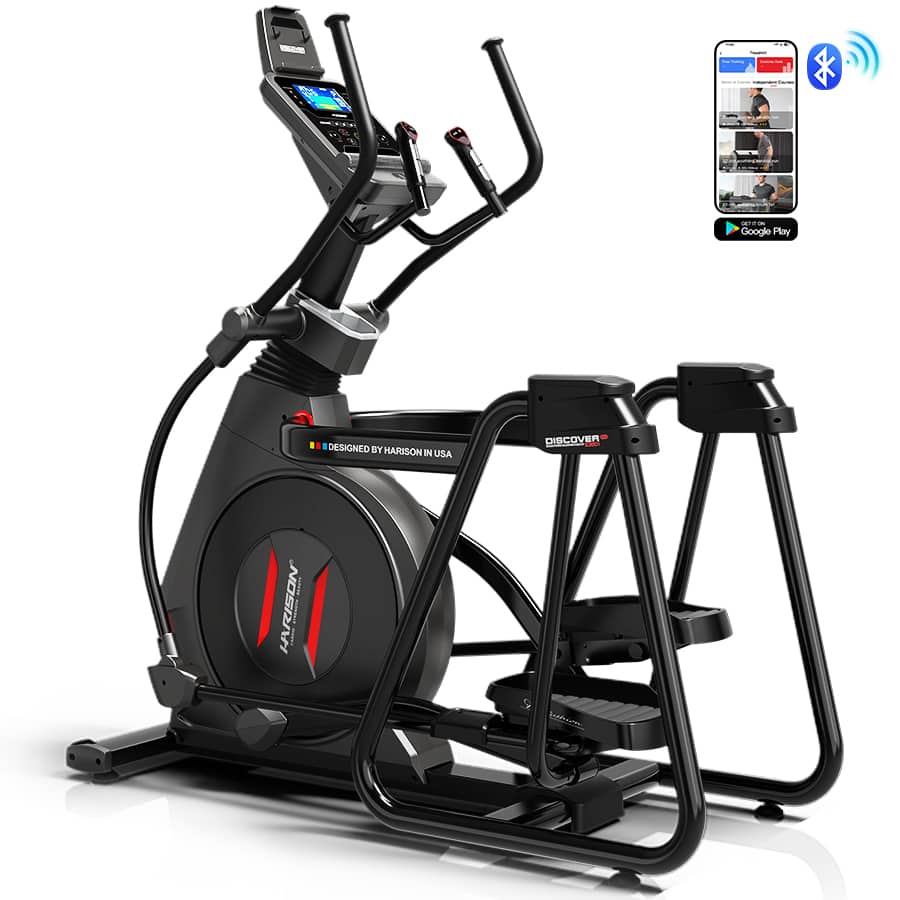 HARISON - HR-E3801 Eco Commercial Electromagnetic Elliptical Machine - Black