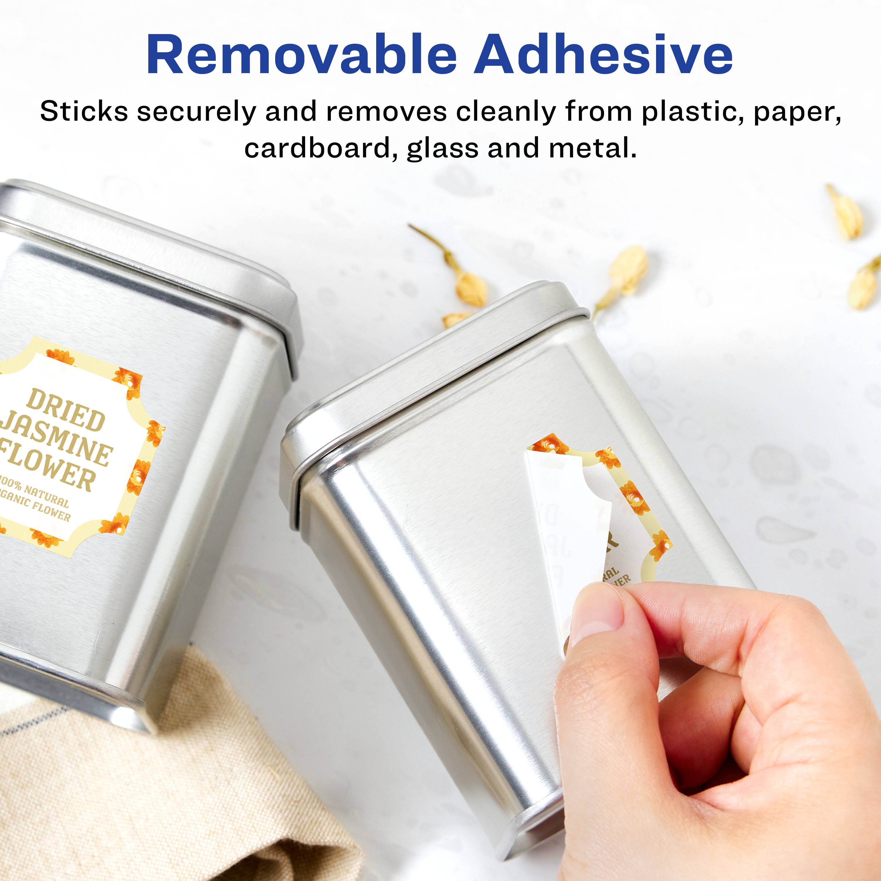 Removable Adhesive  
Sticks securely and removes cleanly from plastic, paper, cardboard, glass and metal.  

DRIED JASMINE FLOWER  
100% NATURAL