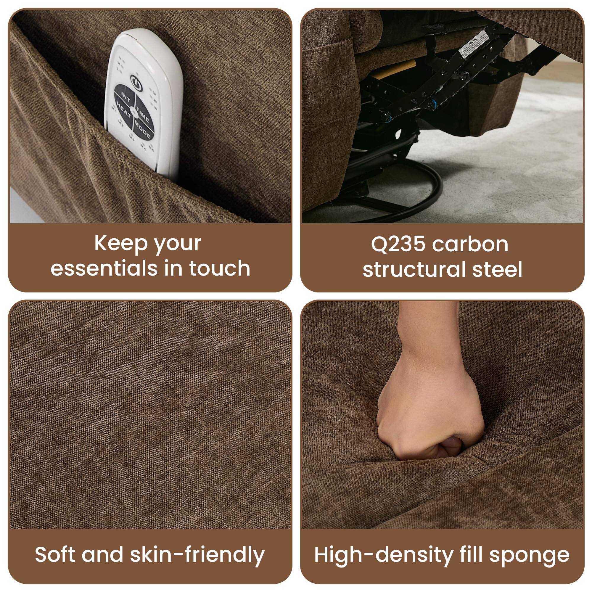 - Keep your essentials in touch
- Q235 carbon structural steel
- Soft and skin-friendly
- High-density fill sponge