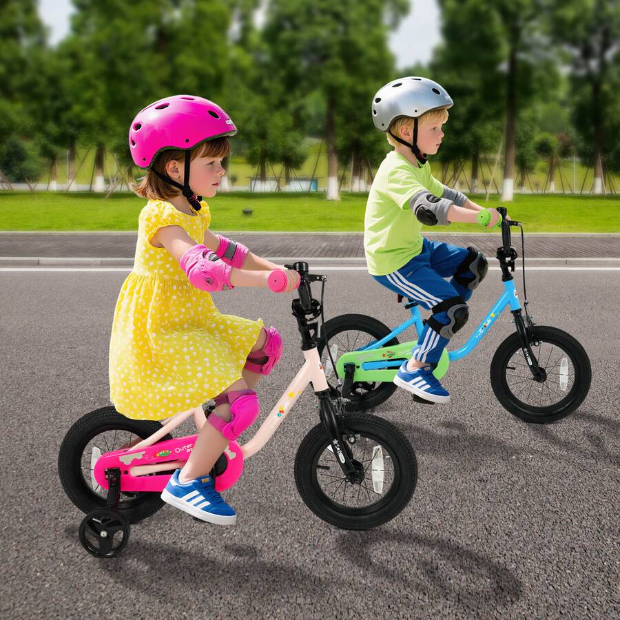 Costway 12 Inch Kids Bicycle with Adjustable Seat Front Handbrake ...