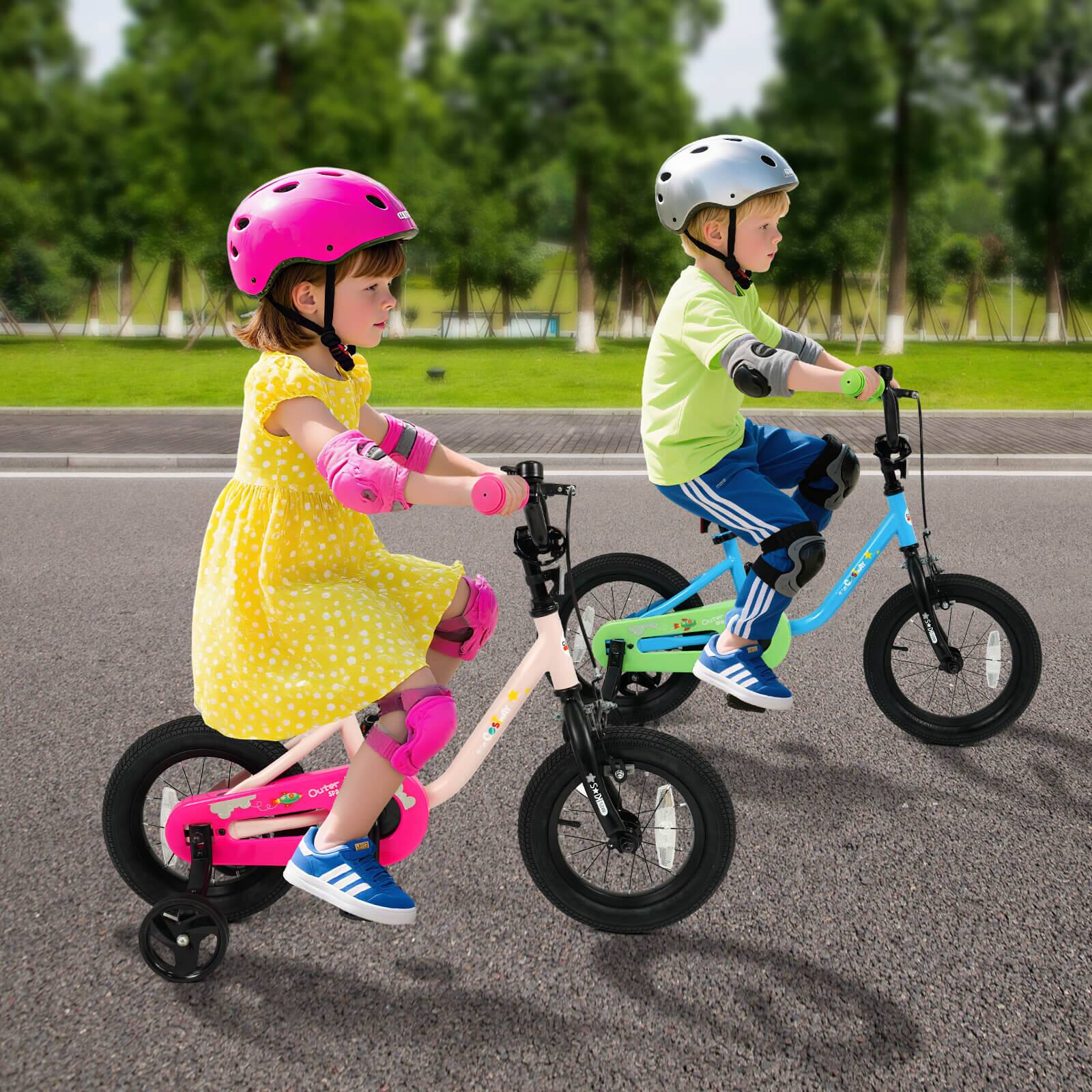 Alt View 3. Costway - Costway 12-Inch Kids Bicycle with Adjustable Seat Front Handbrake & Coaster Brake - Pink.