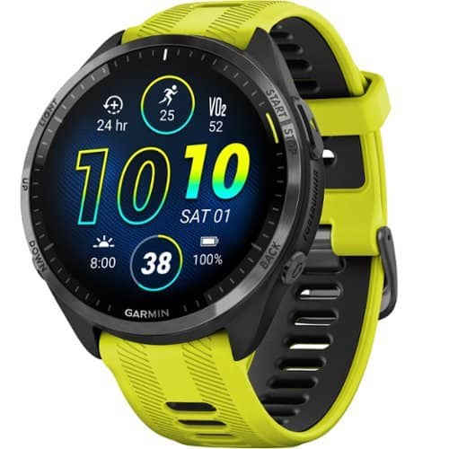 Garmin - Forerunner 965 GPS Smartwatch 47 mm Fiber-reinforced polymer - Titanium/Black - (2023)