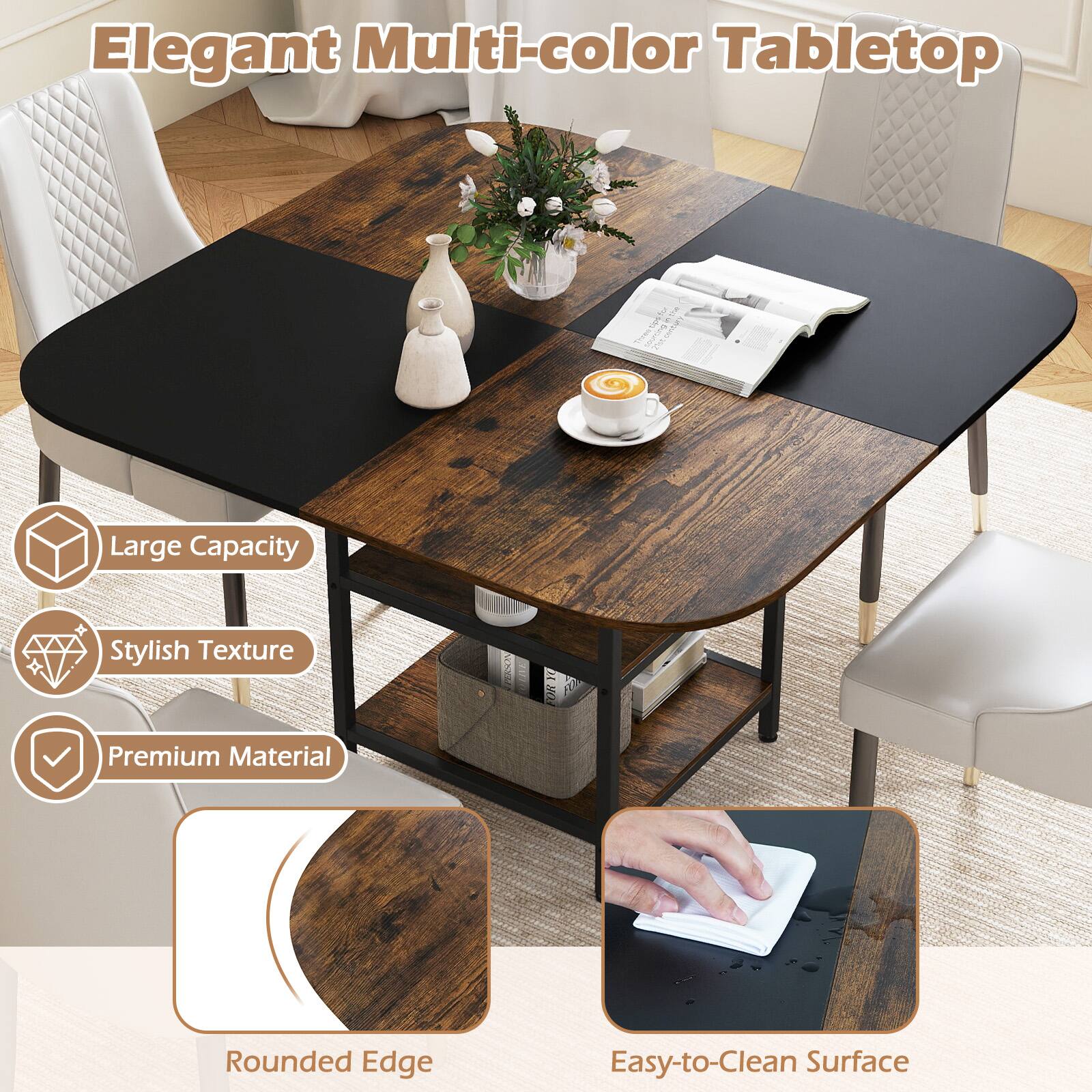 Elegant Multi-color Tabletop

- Large Capacity
- Stylish Texture
- Premium Material
- Rounded Edge
- Easy-to-Clean Surface