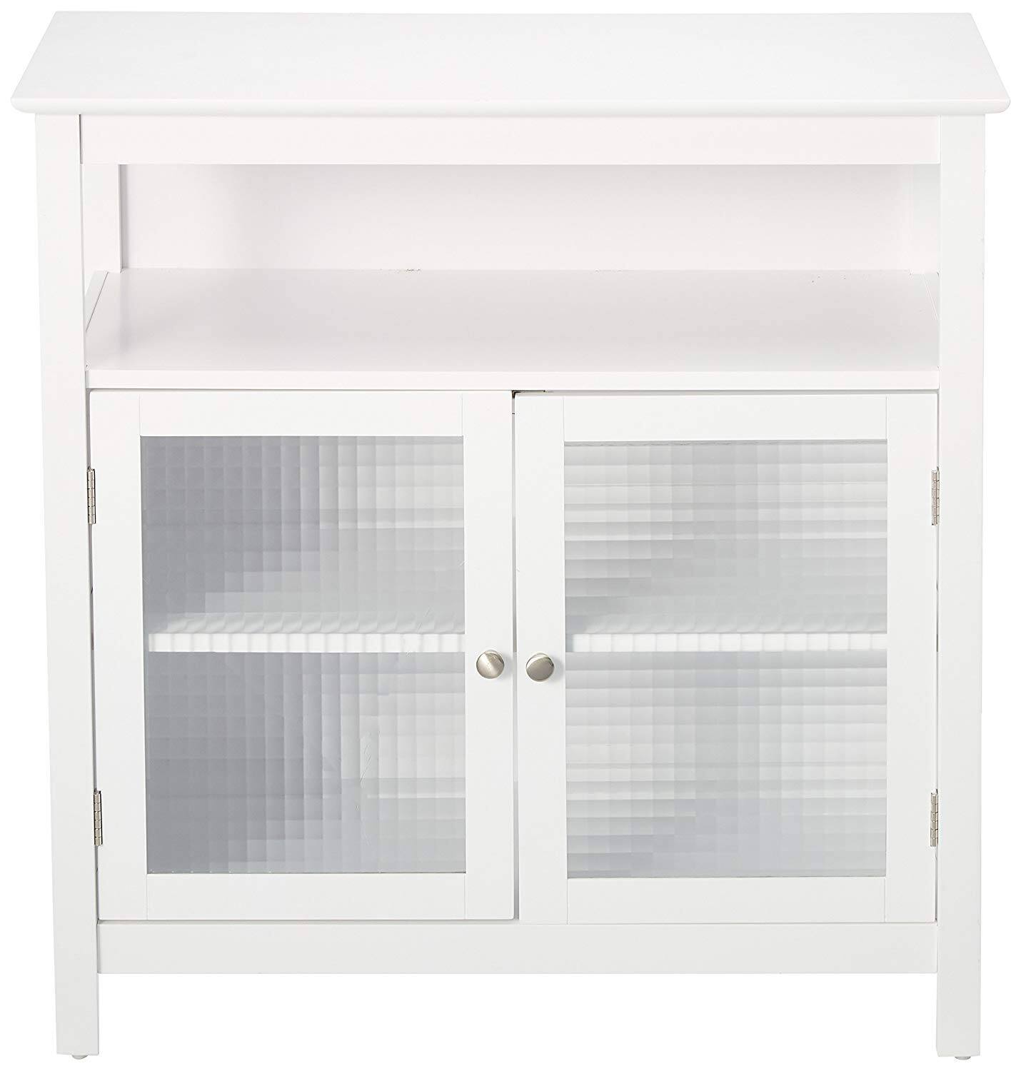 Alt View 2. Kings Brand Furniture - Kings Brand Furniture 2-Door Sideboard Buffet Storage Cabinet for Dining Room, Kitchen Accent Cabinet (White) - White.