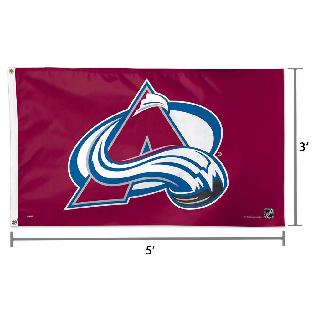 Alt View 1. WinCraft - Colorado Avalanche 3' x 5' Deluxe Flag - Multicolor.