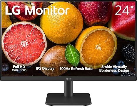 LG - Refurbished Excellent - 24" IPS Full HD 100HZ Borderless Monitor 24MS500-B - Black