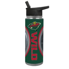 Great American Products - Minnesota Wild 24oz. Jr. Thirst Game Puck Hydration Bottle - Black