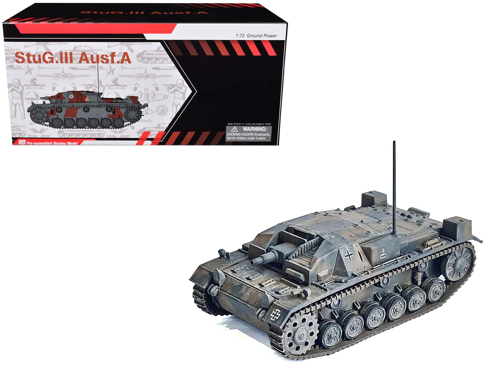 Germany StuG.III Ausf.A Tank "France" (1940) "NEO Dragon Armor" Series 1/72 Plastic Model by Dragon Models - Multi