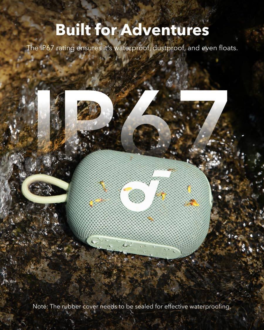 Built for Adventures

The IP67 rating ensures it's waterproof, dustproof, and even floats.

IP67

Note: The rubber cover needs to be sealed for effective waterproofing.