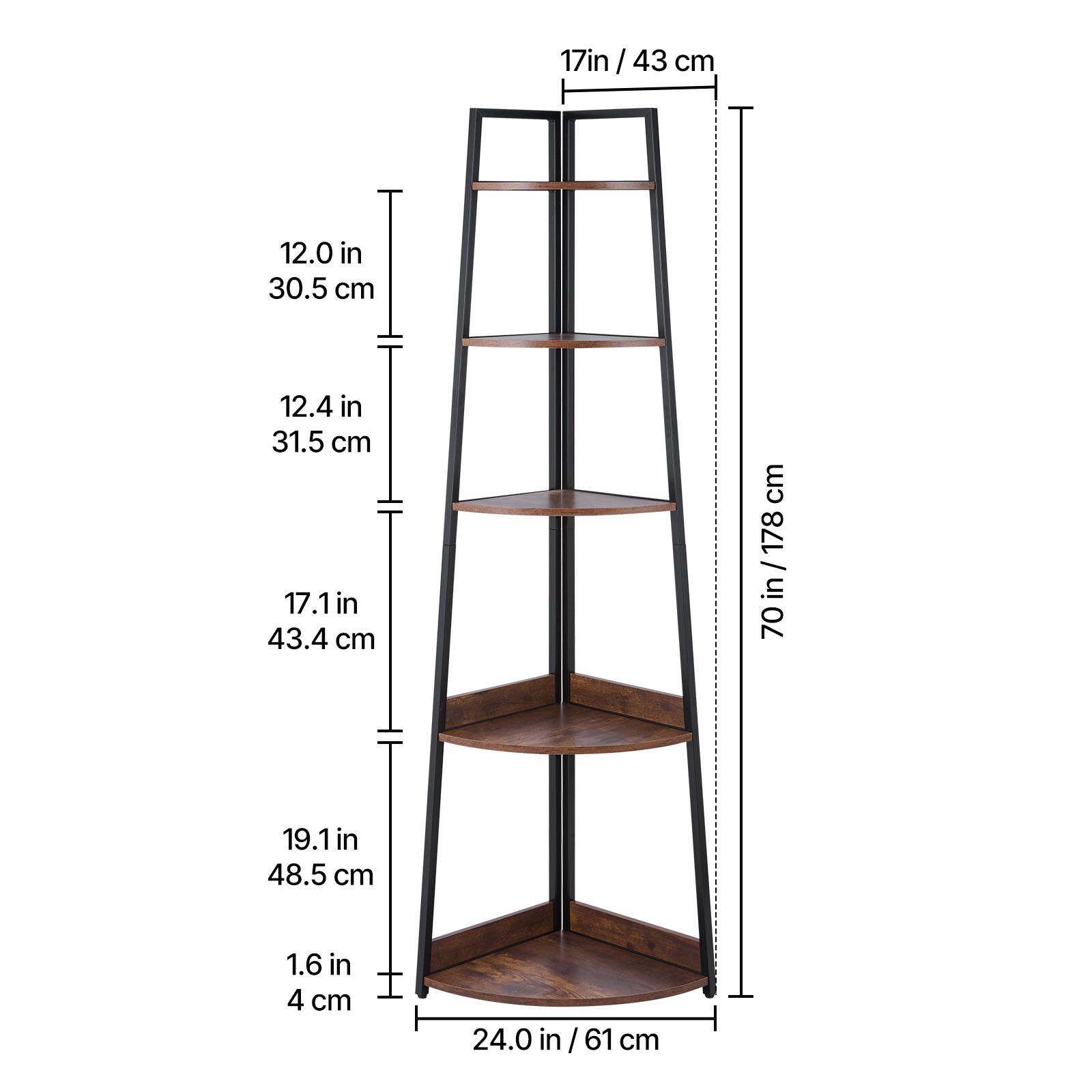 Here is the corrected and grouped text:

- 17 in / 43 cm
- 12.0 in / 30.5 cm
- 12.4 in / 31.5 cm
- 17.1 in / 43.4 cm
- 19.1 in / 48.5 cm
- 1.6 in / 4 cm
- 24.0 in / 61 cm
- 70 in / 178 cm