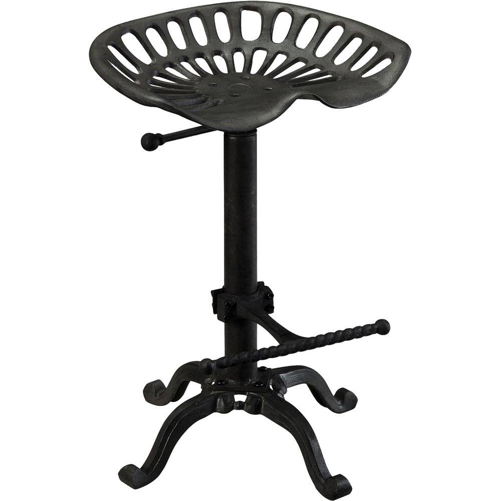Alt View 7. Carolina Chair & Table - Adjustable Tractor Seat Barstool - Black - Black.