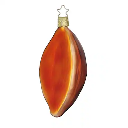 Front. Inge Glas - Inge Glas Sweet Potato German Glass Christmas Tree Ornament FREE BOX 4.4 Inch - Orange.