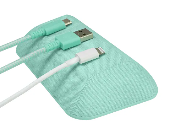 Front. Smartish - Smartish Magnetic Cord Holder - Bigger Cable Wrangler Desktop Charger Organizer - Teal Me More - Teal Me More.