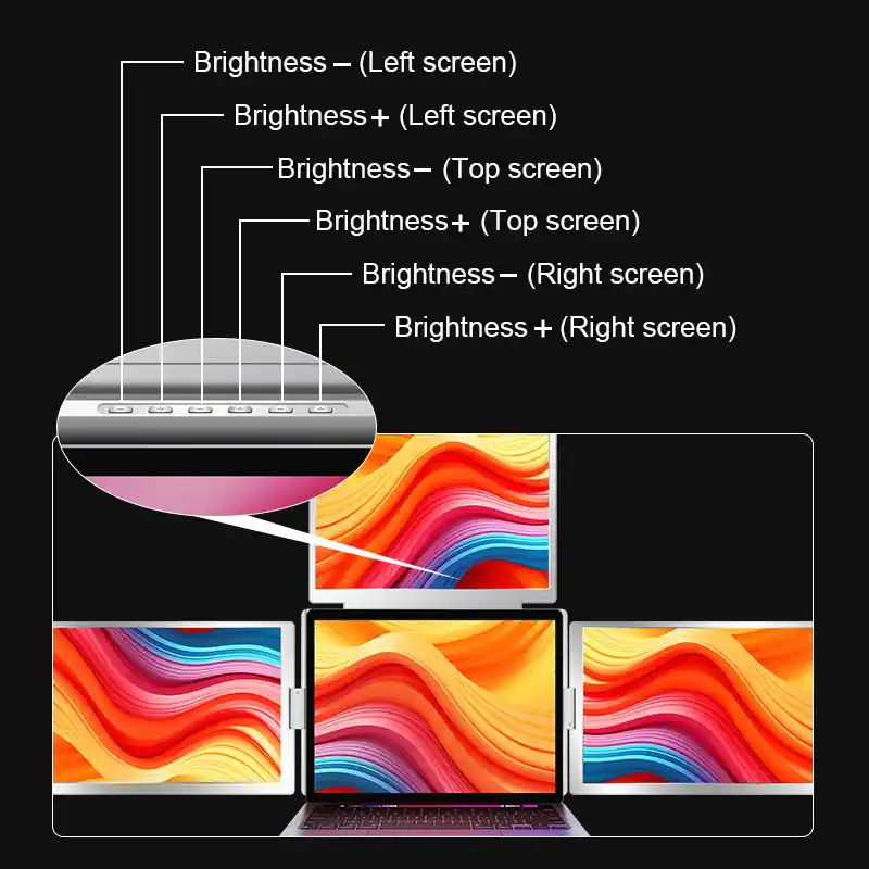 INVZI MagHub Quad 16″ Laptop Screen Extender – Portable Triple Monitor ...