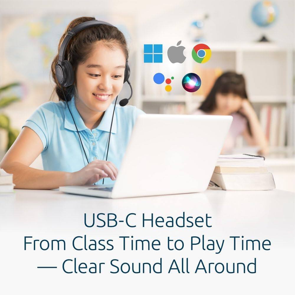 USB-C Headset  
From Class Time to Play Time  
— Clear Sound All Around