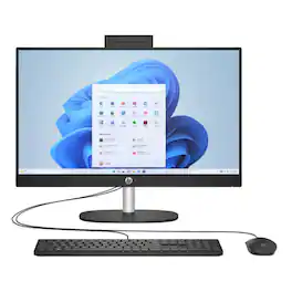 HP - Refurbished Excellent - 24-CR0000I 23.8" FHD IPS Intel Core i3-1315U 1.2 GHz 8GB DDR4 256GB SSD Intel UHD Windows 11 Home All-in-One Desktop - Black