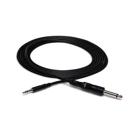 Front. HOSA - Hosa Mono Interconnect 1/4 in TS to 3.5 mm TRS (5-Ft).