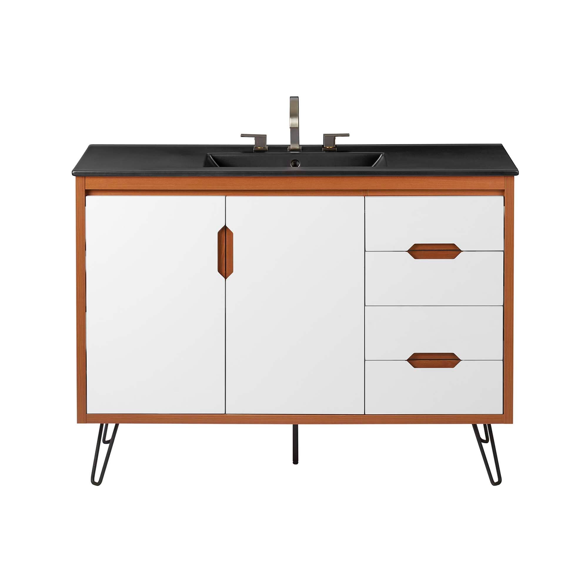 Alt View 6. Modway - Energize Bathroom Vanity Basin Included by Modway - Cherry White Black.